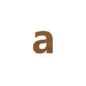 Cortenstaal letter a (plak)