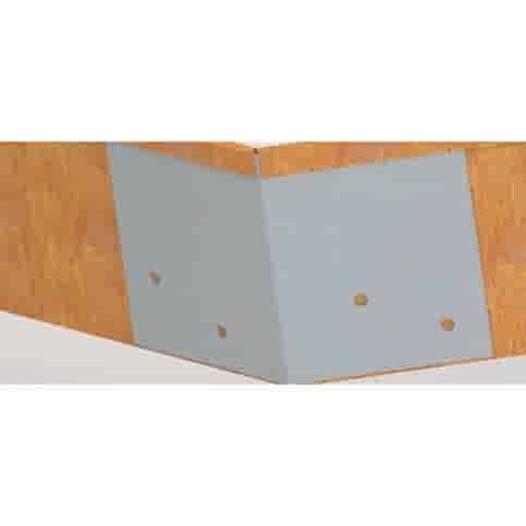 Cortenstaal koppelplaat 45º voor kantopsluiting 23 cm