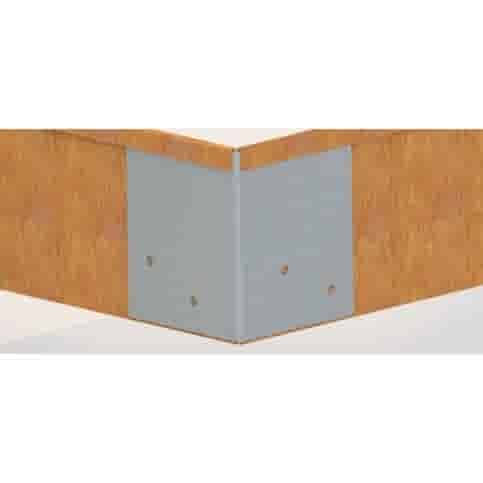 Cortenstaal koppelplaat 90º voor kantopsluiting 13 cm