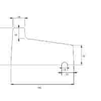 Raamdorpel beton 16x11/5 cm