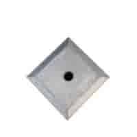 Sokkel / Betonpoer 20x20 en 20 cm hoog antraciet met gat 3 cm