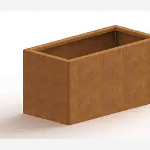 Cortenstaal plantenbak Texas 40x80 cm