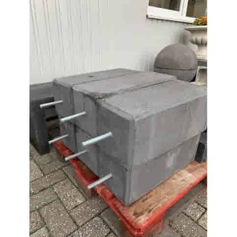 B-keus Betonpoer 22,5x22,5x50cm antraciet M16