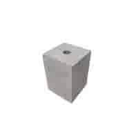 Sokkel / Betonpoer 15x15 en 20 cm hoog antraciet met gat 3 cm