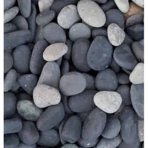 Beach pebbles zwart zak 20 kg
