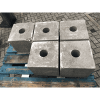 B-keus Betonpoer 30x30x30 cm met rond gat 8,5 cm B-keus Betonpoer 30x30x30 cm met rond gat 8,5 cm