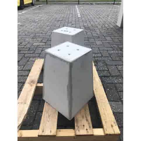Prefab Betonpoeren grijs 17,5x17,5x35 cm M8
