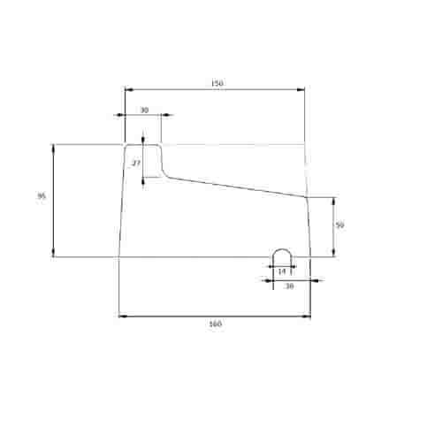 Raamdorpel beton 16x9,5/5 cm