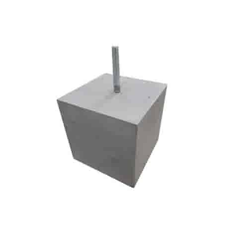 Betonpoer 20x20 en 20 cm hoog licht antraciet M16