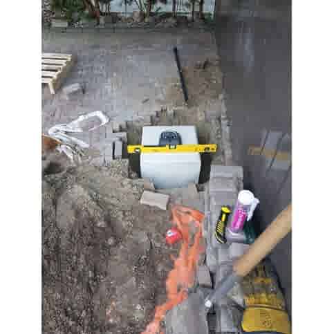 Betonpoer 40x40 en 40 cm hoog grijs M16