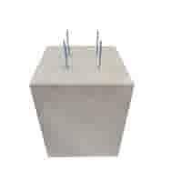 Betonpoer 60x60 en 75 cm hoog grijs M16