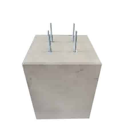 Betonpoer 60x60 en 75 cm hoog grijs M16