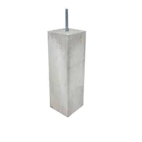 Betonpoer 10x10 en 50 cm hoog grijs M16