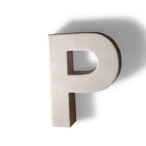 Betonnen letter P