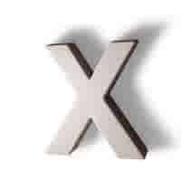 Betonnen letter X