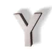 Betonnen letter Y