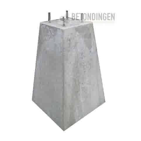 Betonpoer 18x18 en 45 cm hoog grijs M10