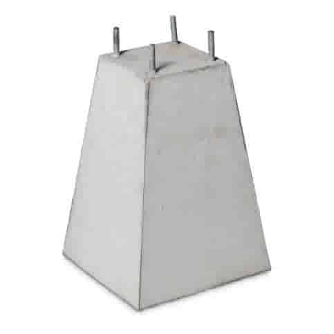 Betonpoer 15x15 en 35 cm hoog grijs M10