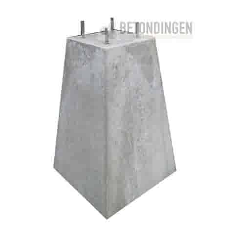 Betonpoer 15x15 en 35 cm hoog grijs M10