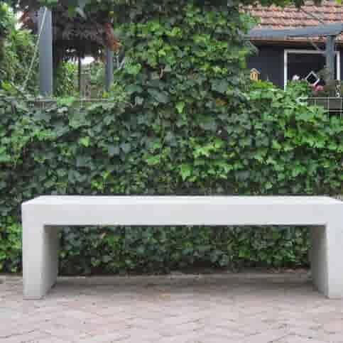 Tuinbank beton 180 cm wit/grijs