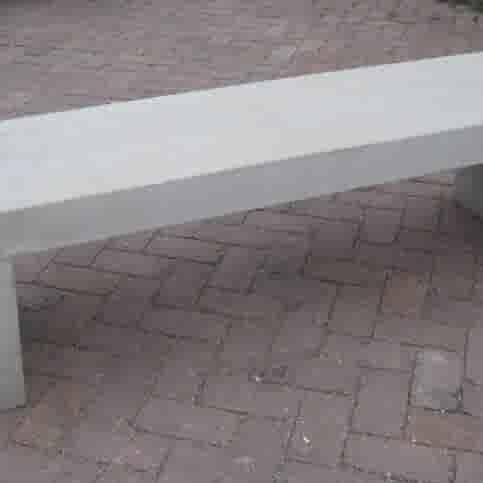 Tuinbank beton 180 cm wit/grijs