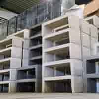 Tuinbank beton 180 cm wit/grijs