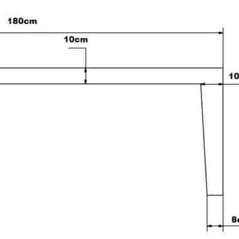 Tuinbank beton 180 cm wit/grijs