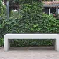 Tuinbank beton 150 cm wit/grijs