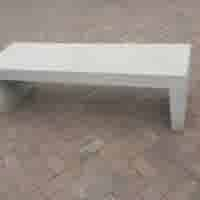 Tuinbank beton 150 cm wit/grijs