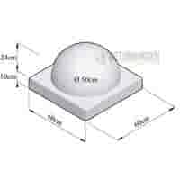 Parkeerbol groot op voet grijs Ø50 cm