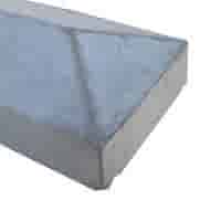 Muurafdekkers beton 2-zijdig grijs 37x100