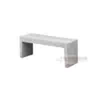 Tuinbank beton 120 cm wit/grijs