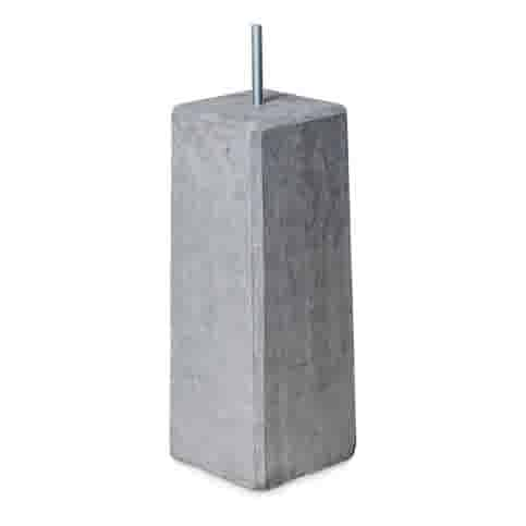 Betonpoer 18x18 en 50 cm hoog antraciet M16