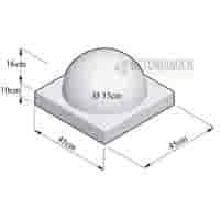 Parkeerbol klein op voet grijs Ø35 cm