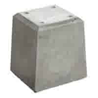 Betonpoer 21x21 en 28 cm hoog grijs