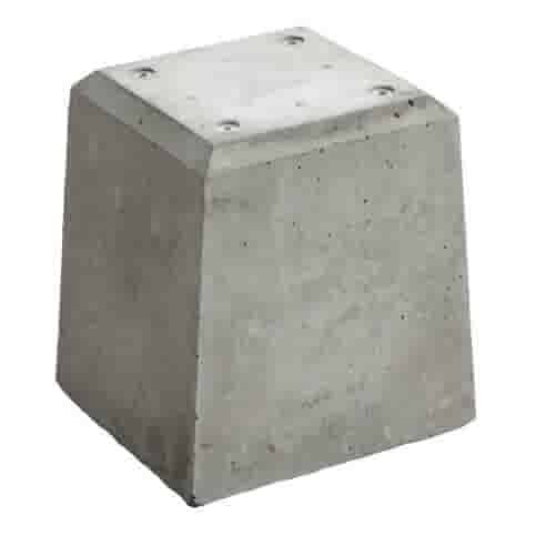 Betonpoer 21x21 en 28 cm hoog grijs