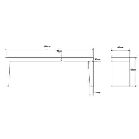 B-keus tuinbank licht antraciet 180 cm