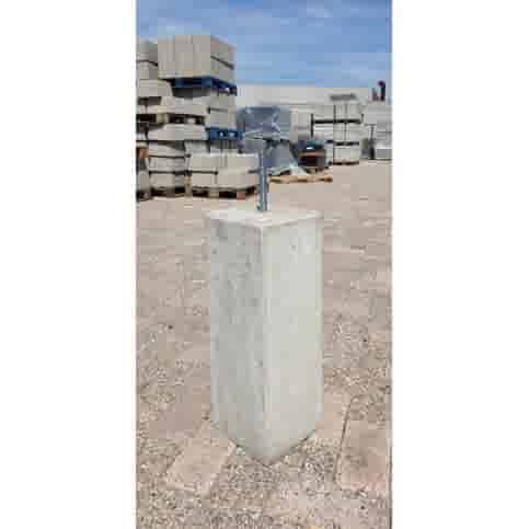 Betonpoer 17x17 en 50 cm hoog grijs M16