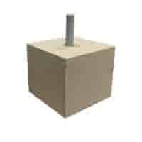Betonpoer 12x12 en 10 cm hoog M16 Betonpoer 12x12 en 10 cm hoog M16