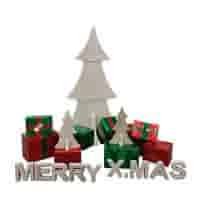Kerstboom grijs beton 48 cm