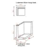 L element hoek 80 cm hoog en 50 cm breed roestbruin