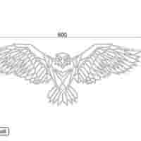 Cortenstaal wanddecoratie Eagle