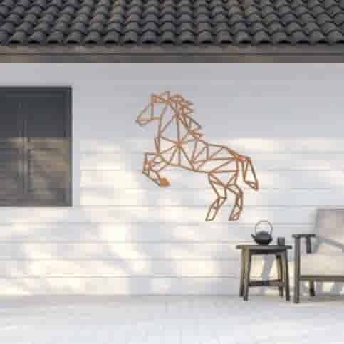 Cortenstaal wanddecoratie Paard