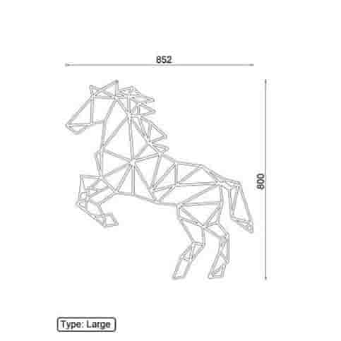 Cortenstaal wanddecoratie Paard