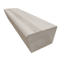 Traptreden 26,5/23x18x100 cm grijs met antislip rand