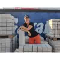 Betonpoer 15x15 en 50 cm hoog grijs M16