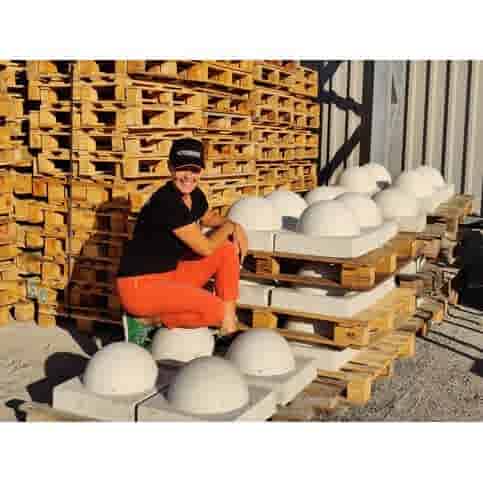 Parkeerbol klein op voet grijs Ø35 cm