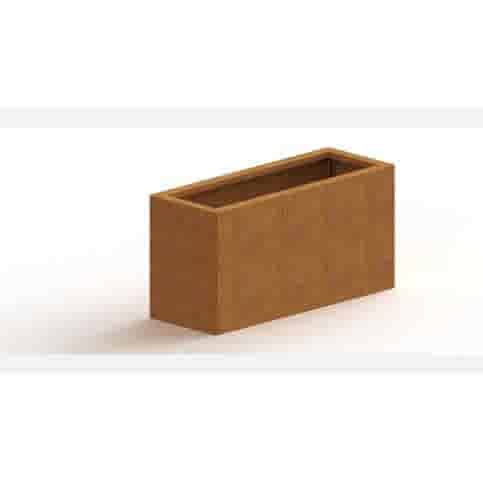 Cortenstaal plantenbak Texas 60x30 cm