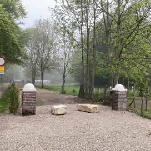 Parkeerbol groot op voet grijs Ø50 cm