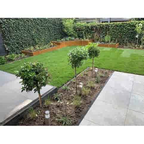 Cortenstaal keerwand recht 30 cm hoog verschillende lengtes